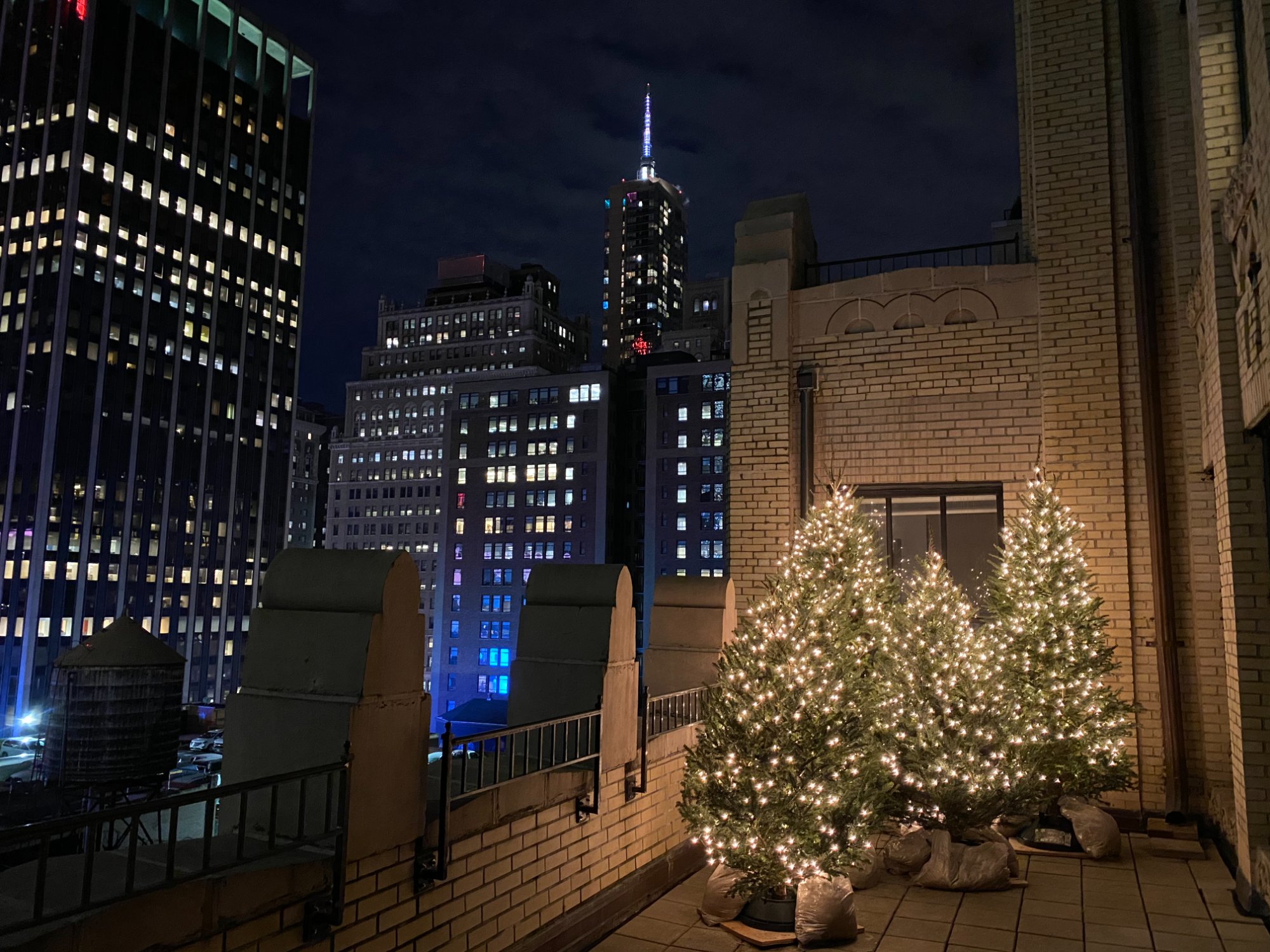 Roof deck night view